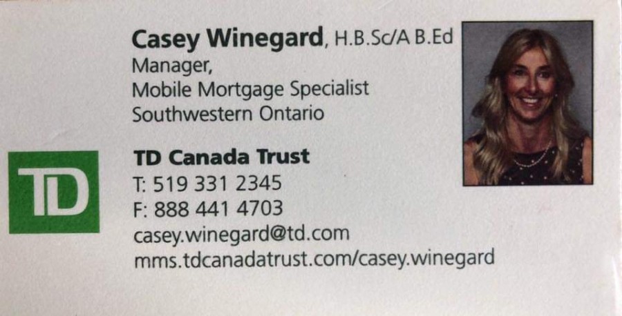 Casey Winegard- TD Mobile Mortgage Specialist