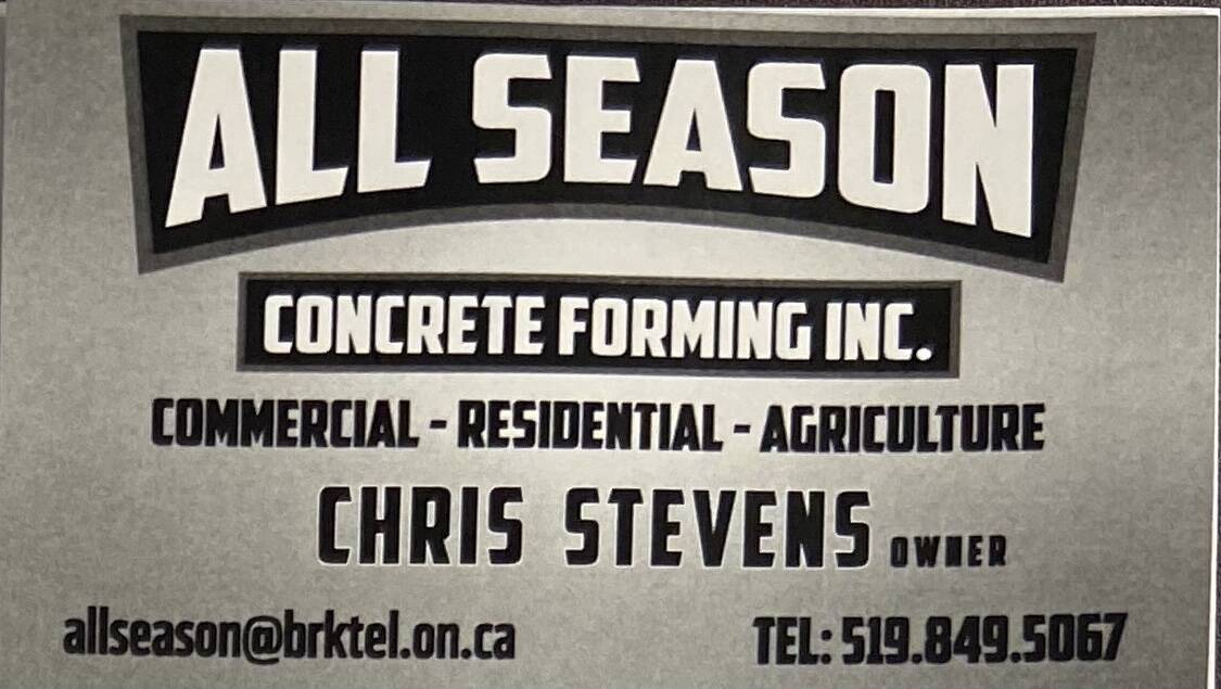 ALL SEASON CONCRETE FORMING INC.